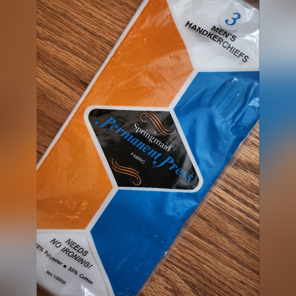 3 Men's Handkerchiefs Vintage